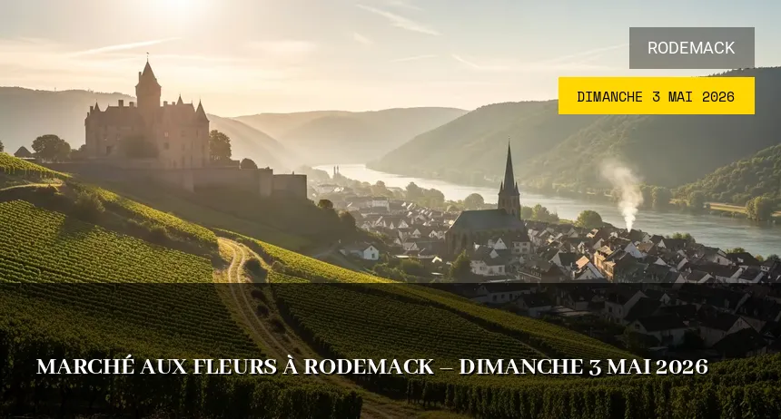 Affiche de l'événement : Marché aux Fleurs à Rodemack – Dimanche 3 Mai 2026