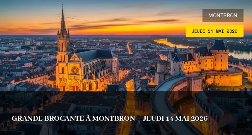 Affiche de l'événement : Grande Brocante à Montbron – Jeudi 14 Mai 2026