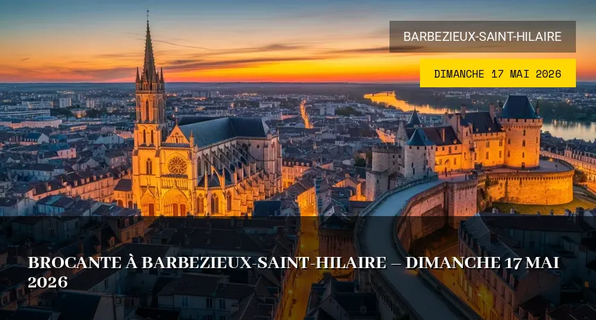 Affiche de l'événement : Brocante à Barbezieux-Saint-Hilaire – Dimanche 17 Mai 2026