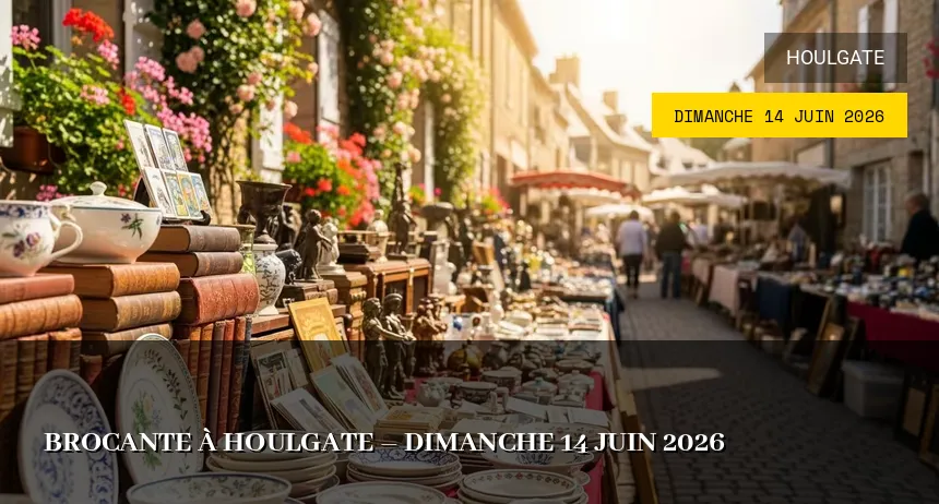 Affiche de l'événement : Brocante à Houlgate – Dimanche 13 Septembre 2026