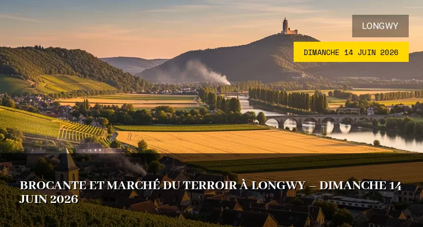 Affiche de l'événement : Brocante et Marché du Terroir à Longwy – Dimanche 14 Juin 2026