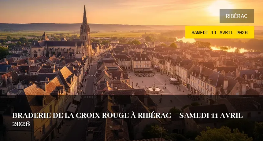 Affiche de l'événement : Braderie de la Croix Rouge à Ribérac – Samedi 11 Avril 2026