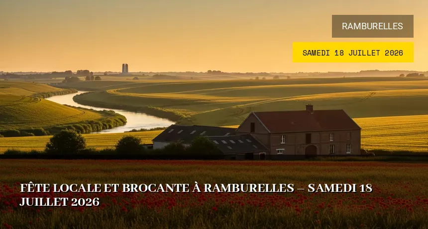 Affiche de l'événement : Fête Locale et Brocante à Ramburelles – Samedi 18 Juillet 2026