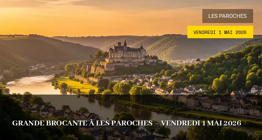 Affiche de l'événement : Grande Brocante à Les Paroches – Vendredi 1 Mai 2026