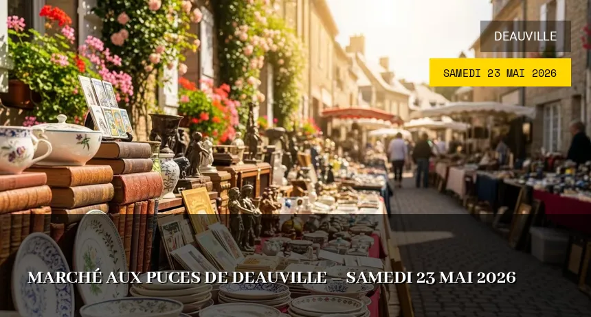 Affiche de l'événement : Puces à Deauville – Samedi 23 Mai 2026
