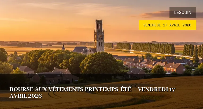 Affiche de l'événement : Bourse aux vêtements printemps-été – Vendredi 17 Avril 2026