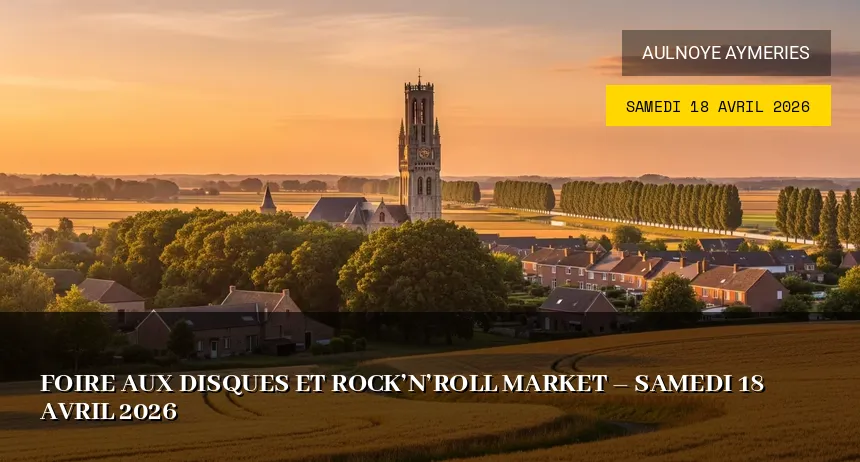 Affiche de l'événement : Foire aux Disques et Rock&rsquo;n&rsquo;Roll Market – Samedi 18 Avril 2026
