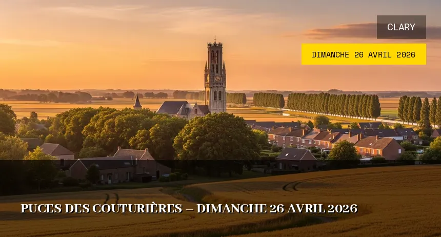 Affiche de l'événement : Puces des couturières – Dimanche 26 Avril 2026