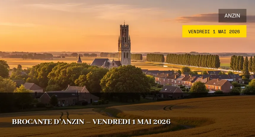 Affiche de l'événement : Brocante d&rsquo;Anzin – Vendredi 1 Mai 2026