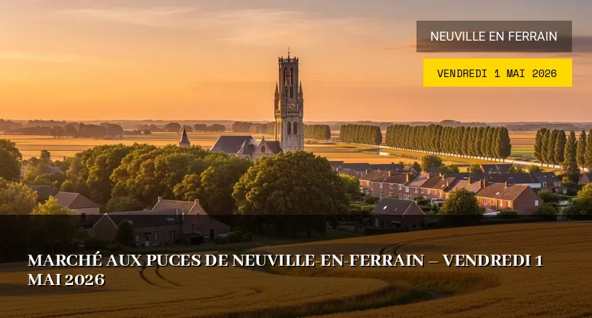 Affiche de l'événement : Marché aux Puces de Neuville-en-Ferrain – Vendredi 1 Mai 2026