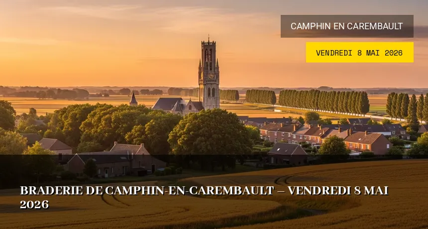 Affiche de l'événement : Braderie de Camphin-en-Carembault – Vendredi 8 Mai 2026