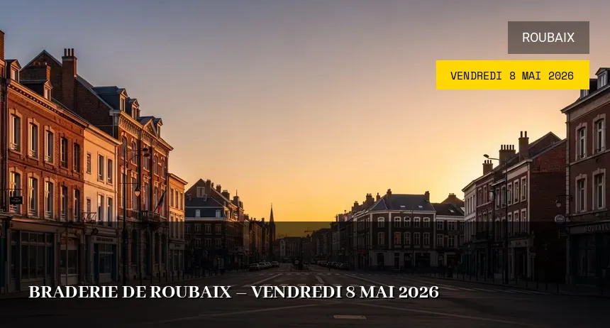 Affiche de l'événement : Braderie de Roubaix – Vendredi 8 Mai 2026