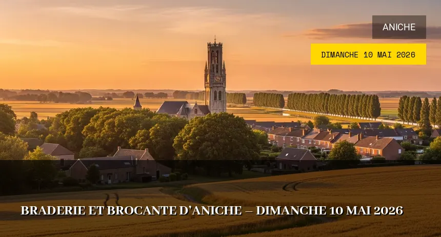 Affiche de l'événement : Braderie et brocante d&rsquo;Aniche – Dimanche 10 Mai 2026