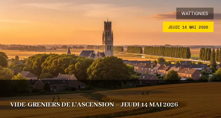 Affiche de l'événement : Vide-greniers de l&rsquo;Ascension – Jeudi 14 Mai 2026
