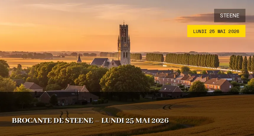 Affiche de l'événement : Brocante de Steene – Lundi 25 Mai 2026