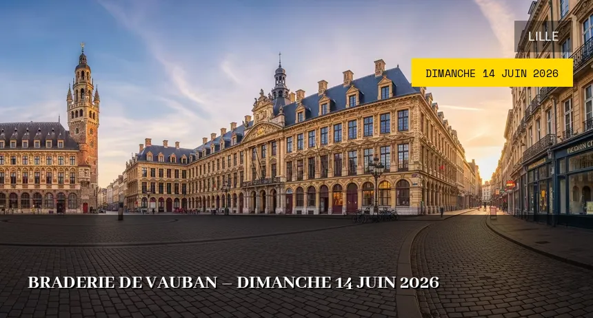 Affiche de l'événement : Braderie de Vauban – Dimanche 14 Juin 2026