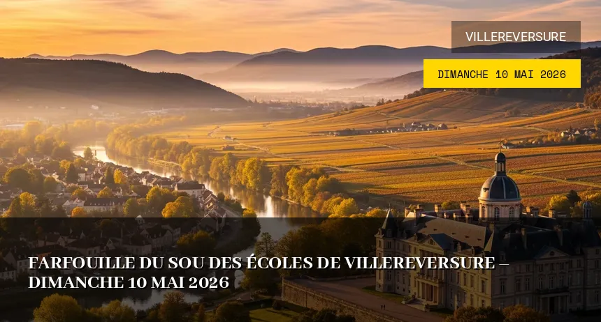 Affiche de l'événement : Farfouille du Sou des Écoles de Villereversure – Dimanche 10 Mai 2026