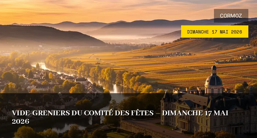 Affiche de l'événement : Vide-greniers du Comité des Fêtes – Dimanche 17 Mai 2026