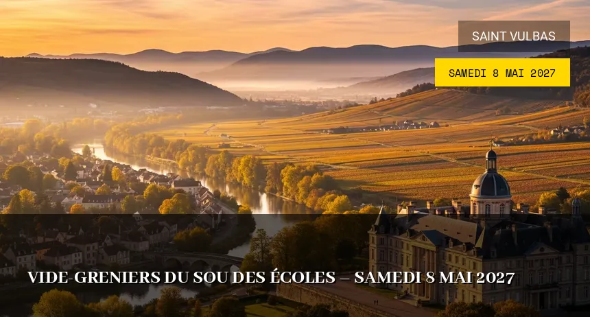 Affiche de l'événement : Vide-greniers du Sou des Écoles – Samedi 8 Mai 2027