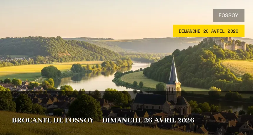 Affiche de l'événement : Brocante de Fossoy – Dimanche 26 Avril 2026