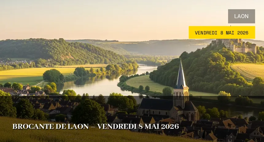 Affiche de l'événement : Brocante de Laon – Vendredi 8 Mai 2026