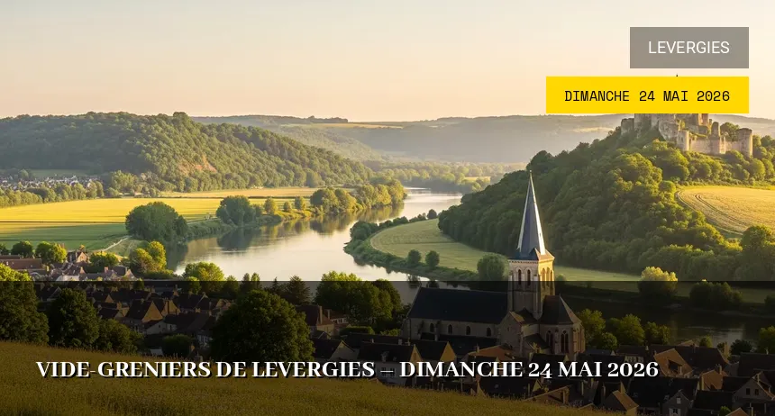 Affiche de l'événement : Vide-greniers de Levergies – Dimanche 24 Mai 2026