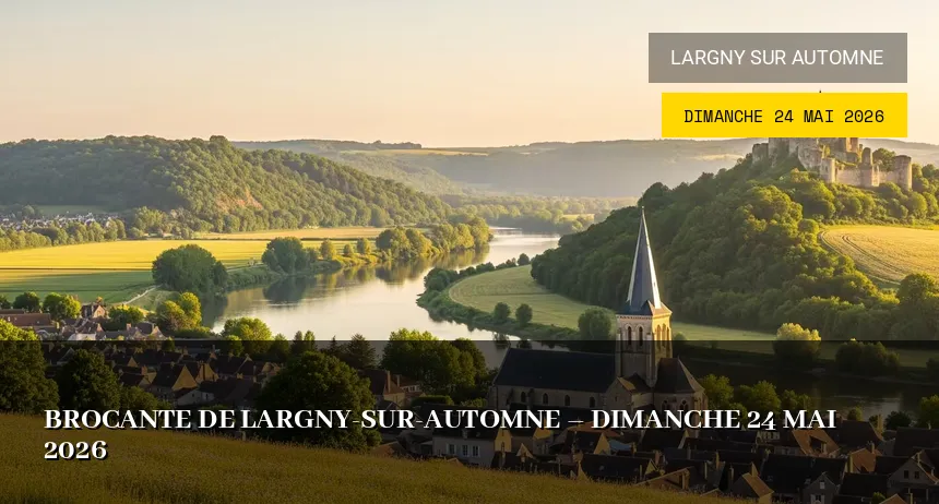 Affiche de l'événement : Brocante de Largny-sur-Automne – Dimanche 24 Mai 2026