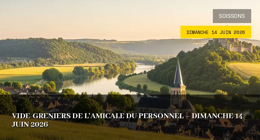 Affiche de l'événement : Vide-greniers de l&rsquo;Amicale du Personnel – Dimanche 14 Juin 2026