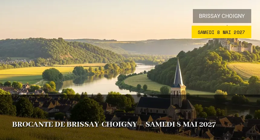 Affiche de l'événement : Brocante de Brissay-Choigny – Samedi 8 Mai 2027