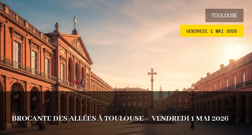 Affiche de l'événement : Brocante des Allées à Toulouse – Vendredi 5 Juin 2026