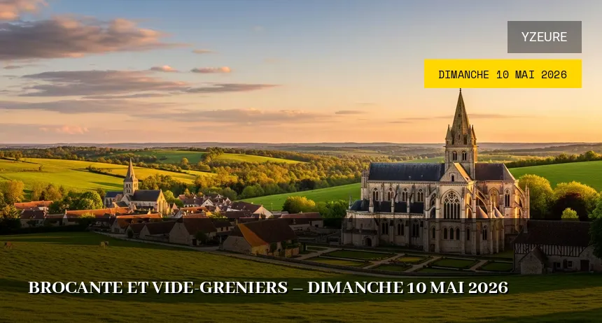 Affiche de l'événement : Brocante et Vide-greniers – Dimanche 10 Mai 2026