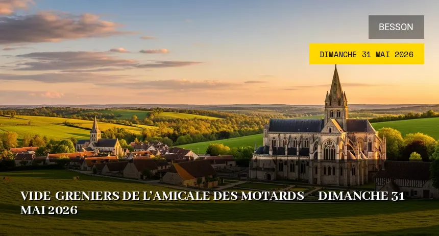 Affiche de l'événement : Vide-greniers de l&rsquo;Amicale des Motards – Dimanche 31 Mai 2026