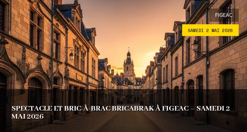 Affiche de l'événement : Spectacle et Bric-à-Brac BricabraK à Figeac – Samedi 2 Mai 2026