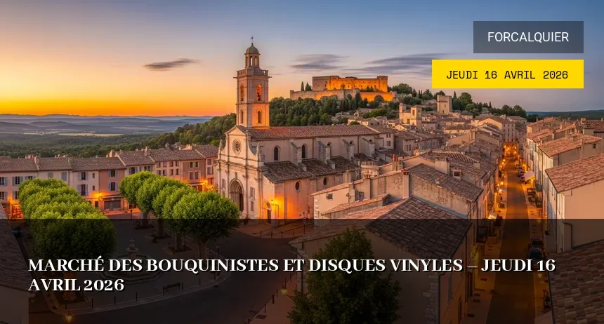 Affiche de l'événement : Marché des bouquinistes et disques vinyles – Jeudi 16 Avril 2026