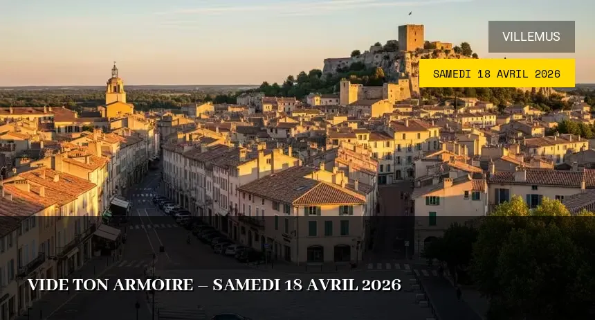 Affiche de l'événement : Vide ton armoire – Samedi 18 Avril 2026