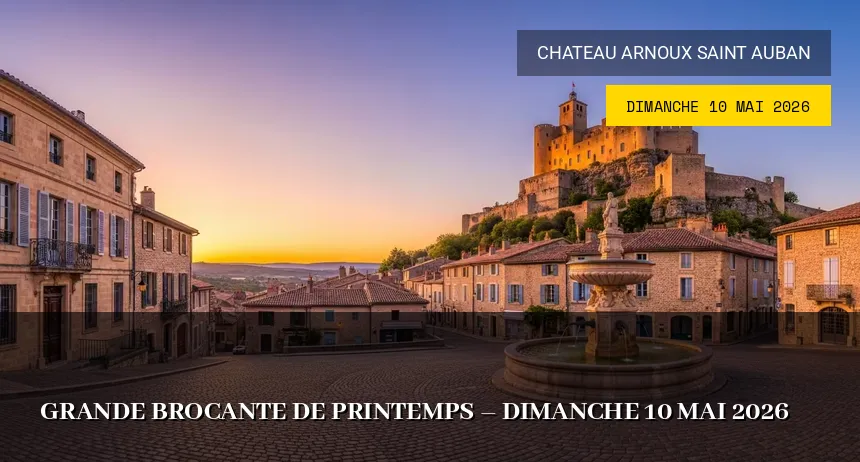 Affiche de l'événement : Grande brocante de printemps – Dimanche 10 Mai 2026