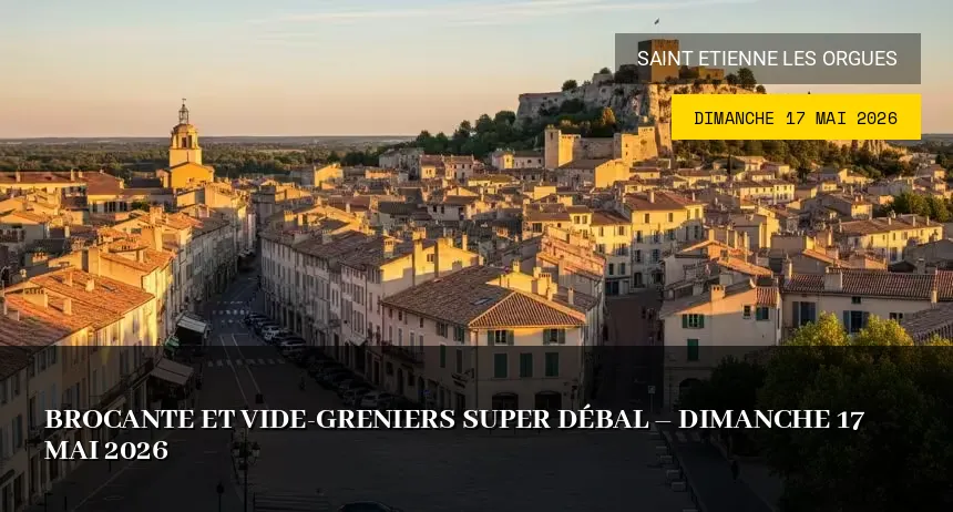 Affiche de l'événement : Brocante et Vide-greniers Super Débal – Dimanche 17 Mai 2026
