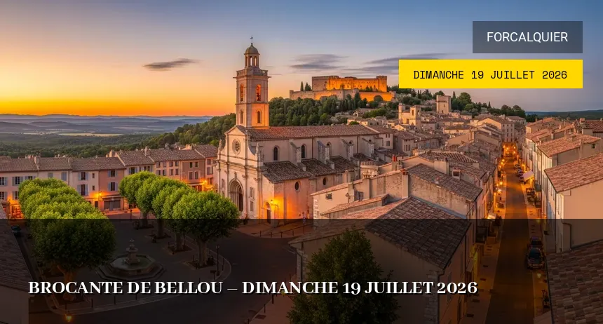 Affiche de l'événement : Brocante de Bellou – Dimanche 19 Juillet 2026
