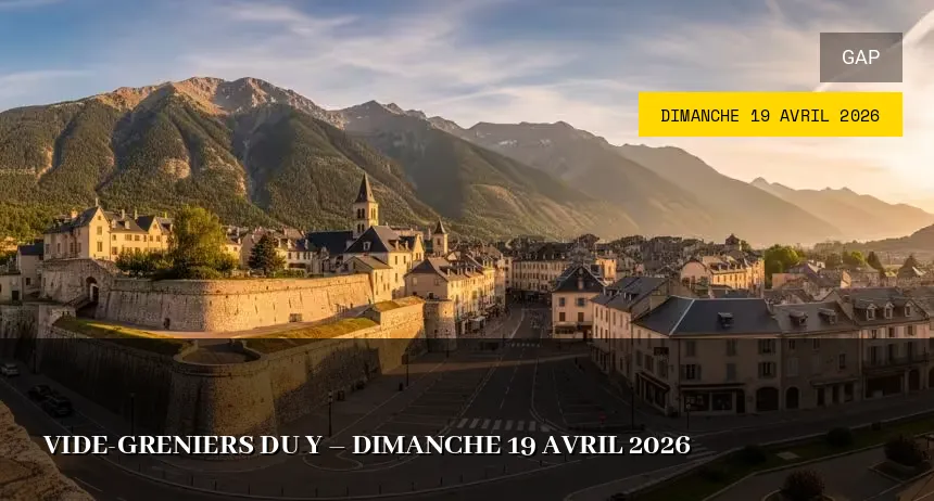 Affiche de l'événement : Vide-greniers du Y – Dimanche 19 Avril 2026