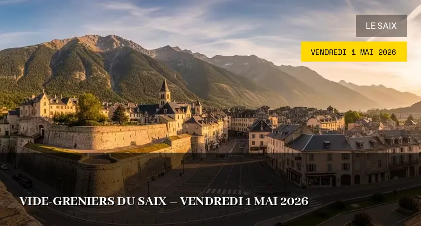 Affiche de l'événement : Vide-greniers du Saix – Vendredi 1 Mai 2026