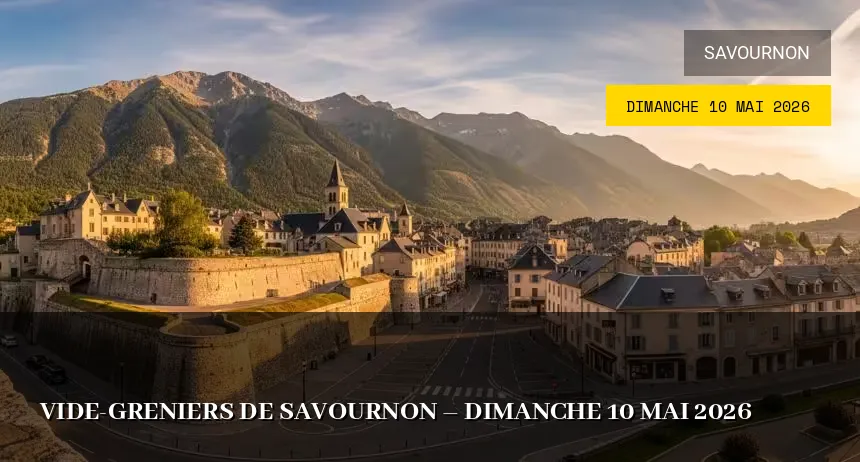 Affiche de l'événement : Vide-greniers de Savournon – Dimanche 10 Mai 2026