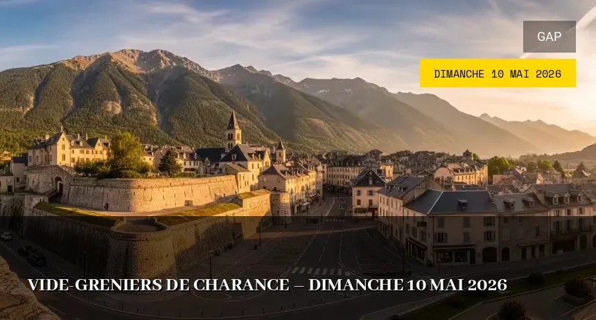 Affiche de l'événement : Vide-greniers de Charance – Dimanche 10 Mai 2026