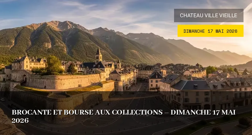 Affiche de l'événement : Brocante et Bourse aux Collections – Dimanche 17 Mai 2026