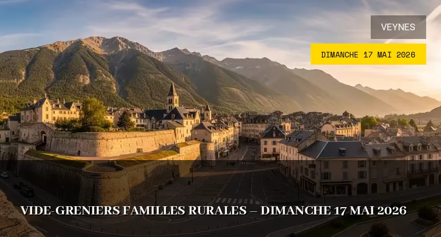 Affiche de l'événement : Vide-greniers Familles Rurales – Dimanche 17 Mai 2026