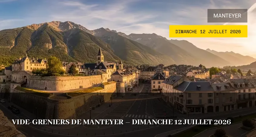 Affiche de l'événement : Vide-greniers de Manteyer – Dimanche 12 Juillet 2026