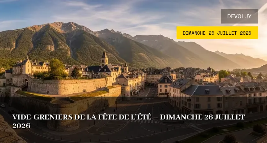 Affiche de l'événement : Vide-greniers de la Fête de l&rsquo;Été – Dimanche 26 Juillet 2026