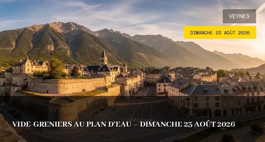 Affiche de l'événement : Vide-greniers au Plan d&rsquo;eau – Dimanche 23 Août 2026
