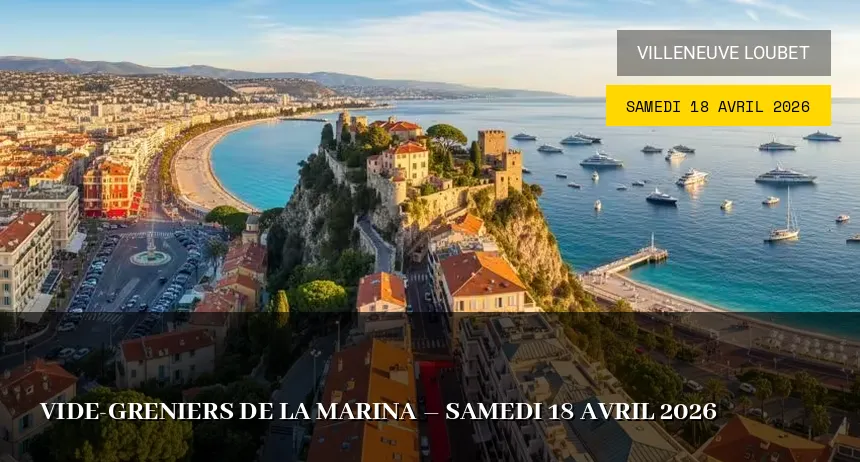 Affiche de l'événement : Vide-greniers de la Marina – Samedi 18 Avril 2026