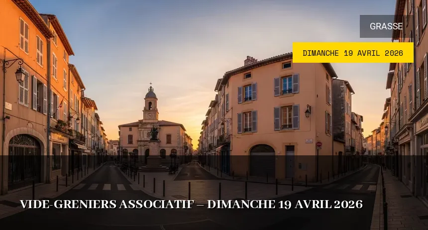 Affiche de l'événement : Vide-greniers associatif – Dimanche 19 Avril 2026