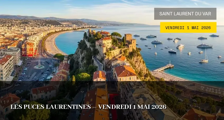 Affiche de l'événement : Les Puces Laurentines – Vendredi 1 Mai 2026